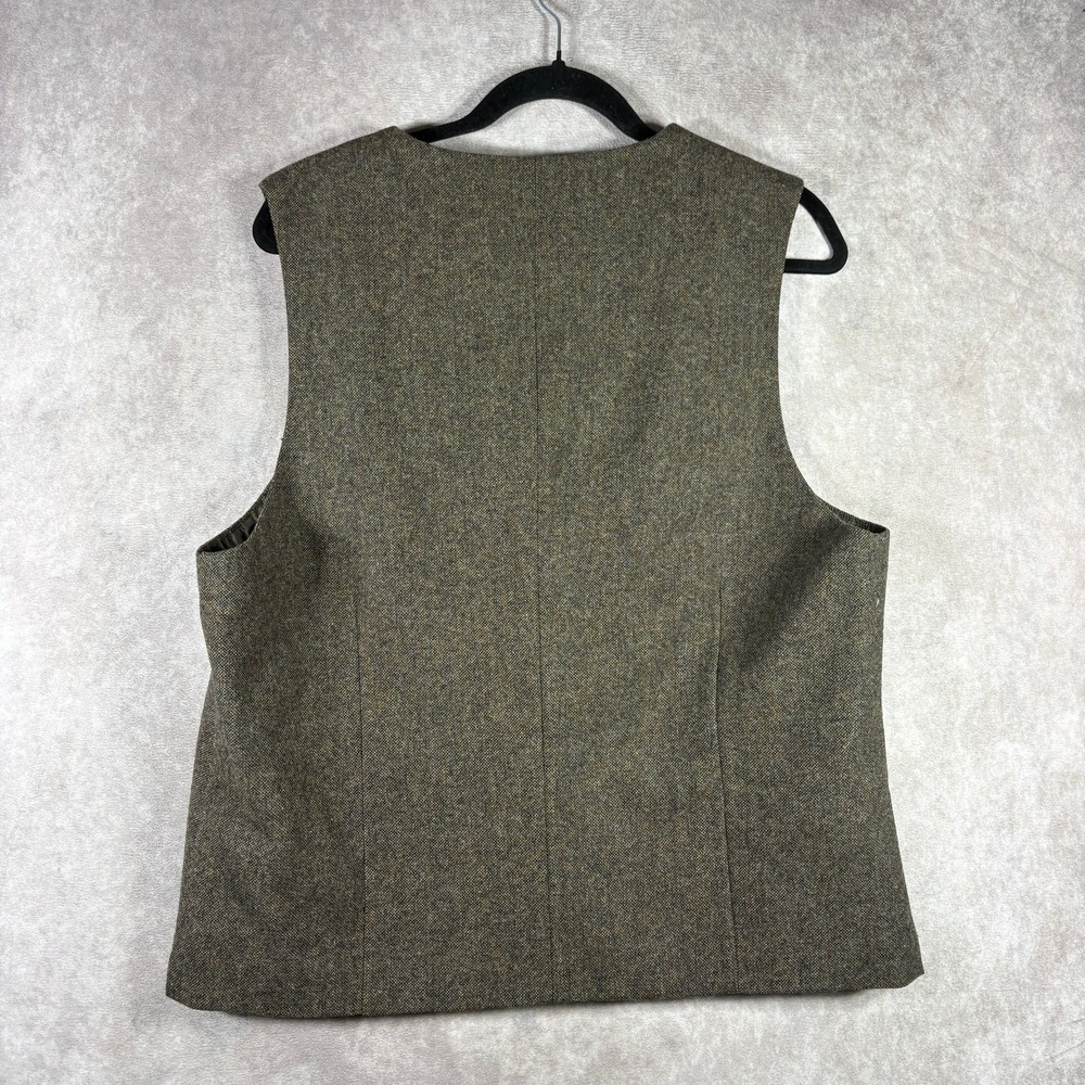 Jos. A. Bank Tuxedo Vest Mens Large Brown Wool Button Front V-Neck Preppy Geek - Picture 4 of 9